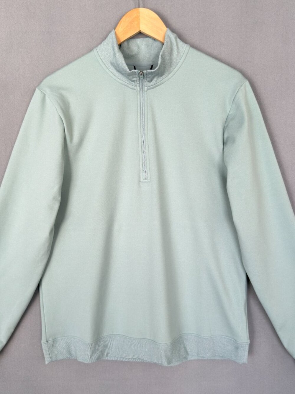 Nike Tour Golf Pullover Mens M 1/2 Zip Seafoam Green Black Vented FZ7522-395